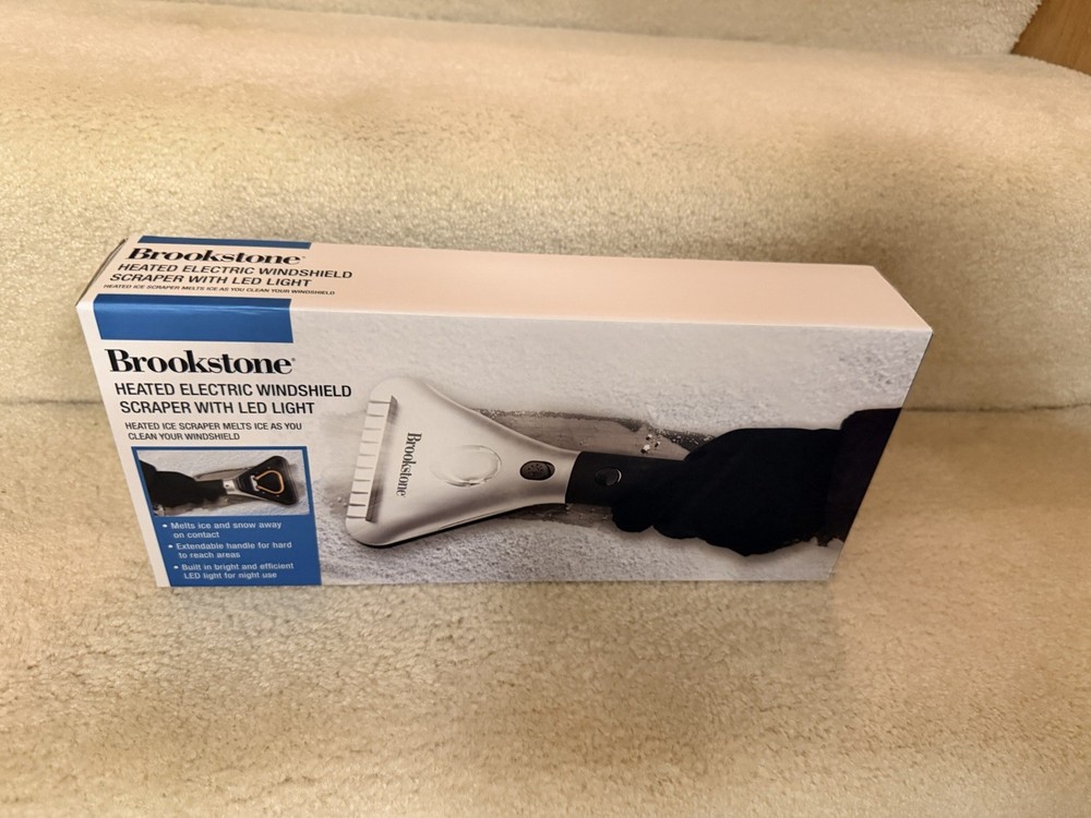 Brookstone Heated Electric Windshield Scraper with LED Light