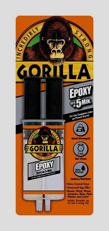 Gorilla Glue Epoxy Adhesive .85oz High Strength Dries Clear Multi Weather Proof