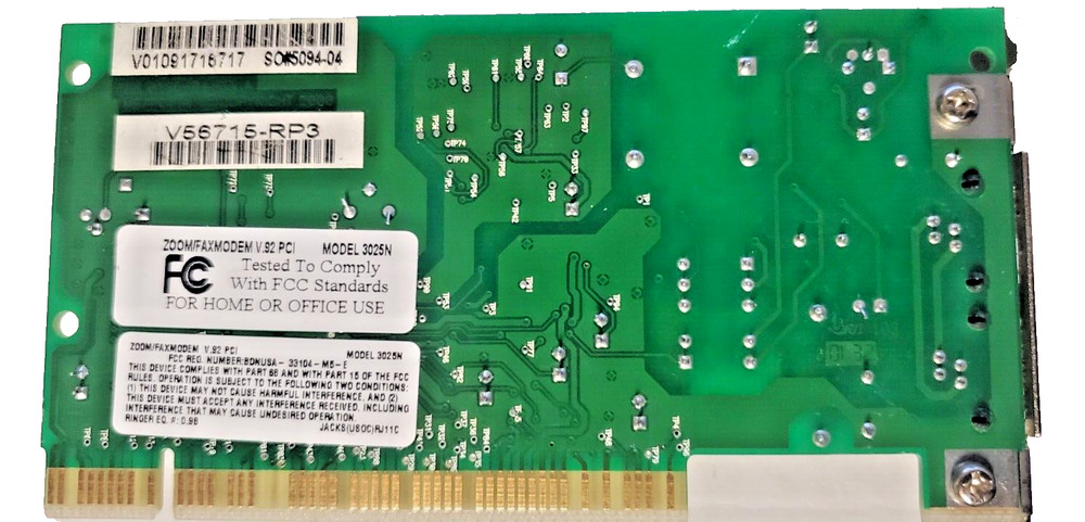 Zoom Agere 3025N v92 Internal PCI Faxmodem