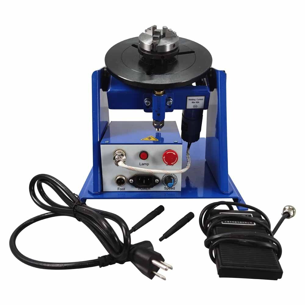 110V 65mm Chuck Welding Positioner Rotatable Stepless Speed Regulating Positione