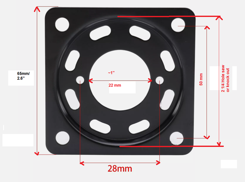 Vacuum Tube Vented Shock Proof OCTAL Socket Mounting Plate