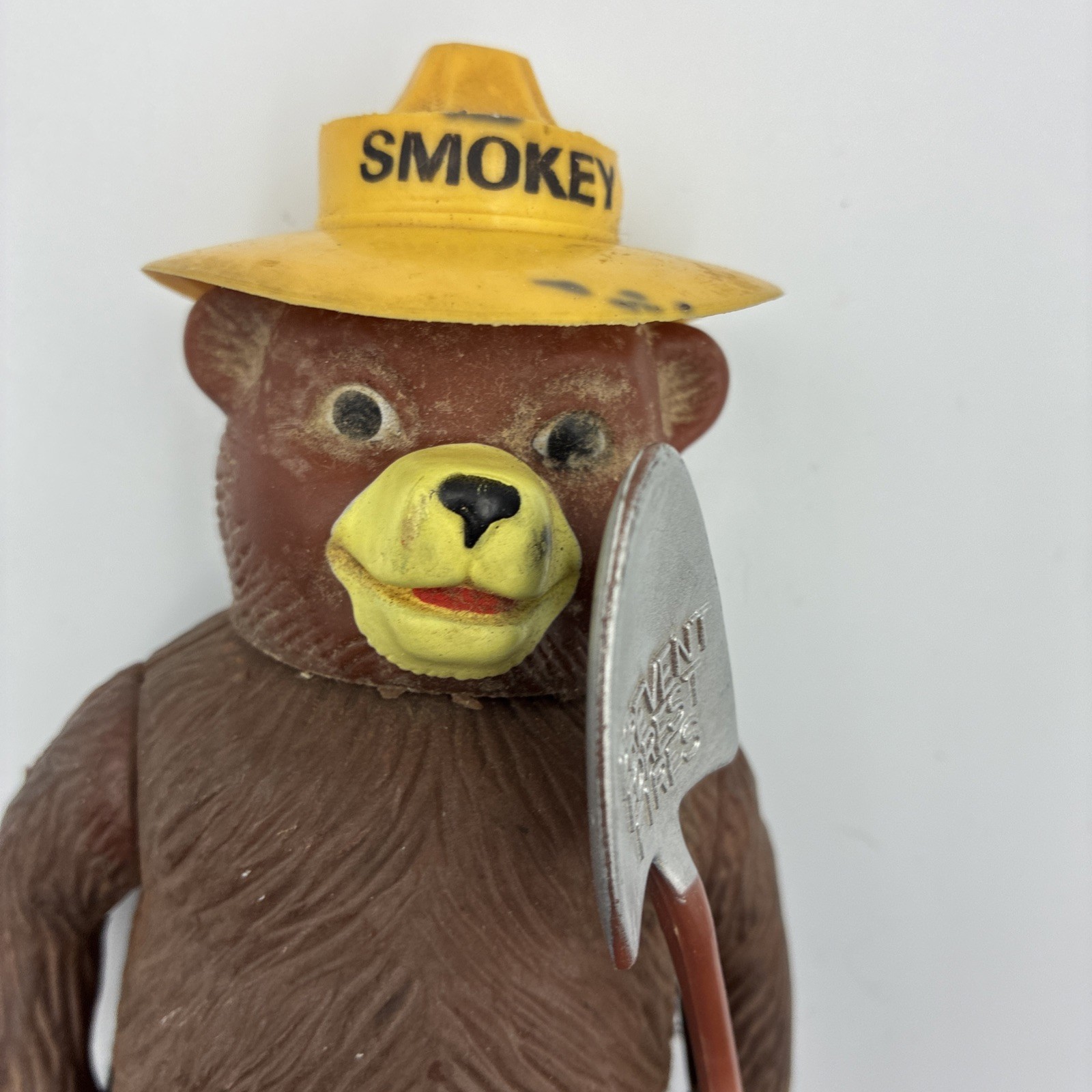 Vintage Smokey the Bear 8" Action Figure with Shovel Made by R. Dakin & Co.