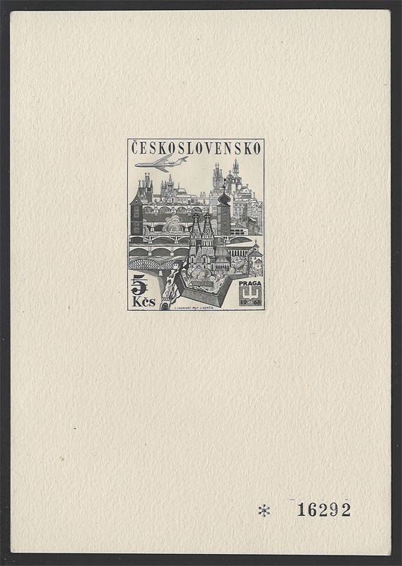 CZECHOSLOVAKIA SCOTT#C65 LARGE NUMBERED PROOF
