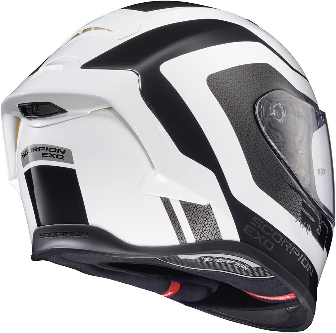 NEW Scorpion EXO R1 AIR HIVE Full Face Motorcycle Street Helmet Wht/Blk Sz Small