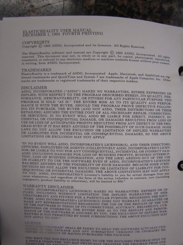 Elastic Reality Professional Warping & Morphing Software Macintosh (1993) - ASDG