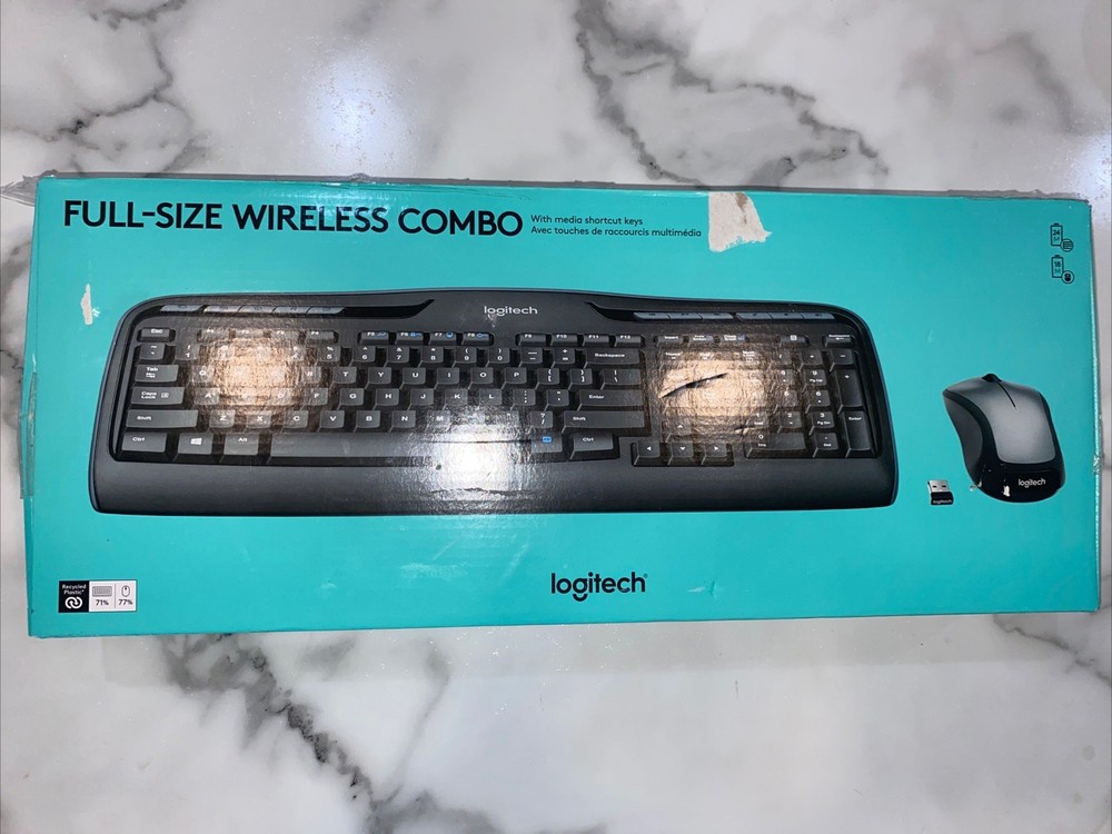 Logitech MK335 Full Size Wireless Keyboard and Mouse Combo - Black/Silver