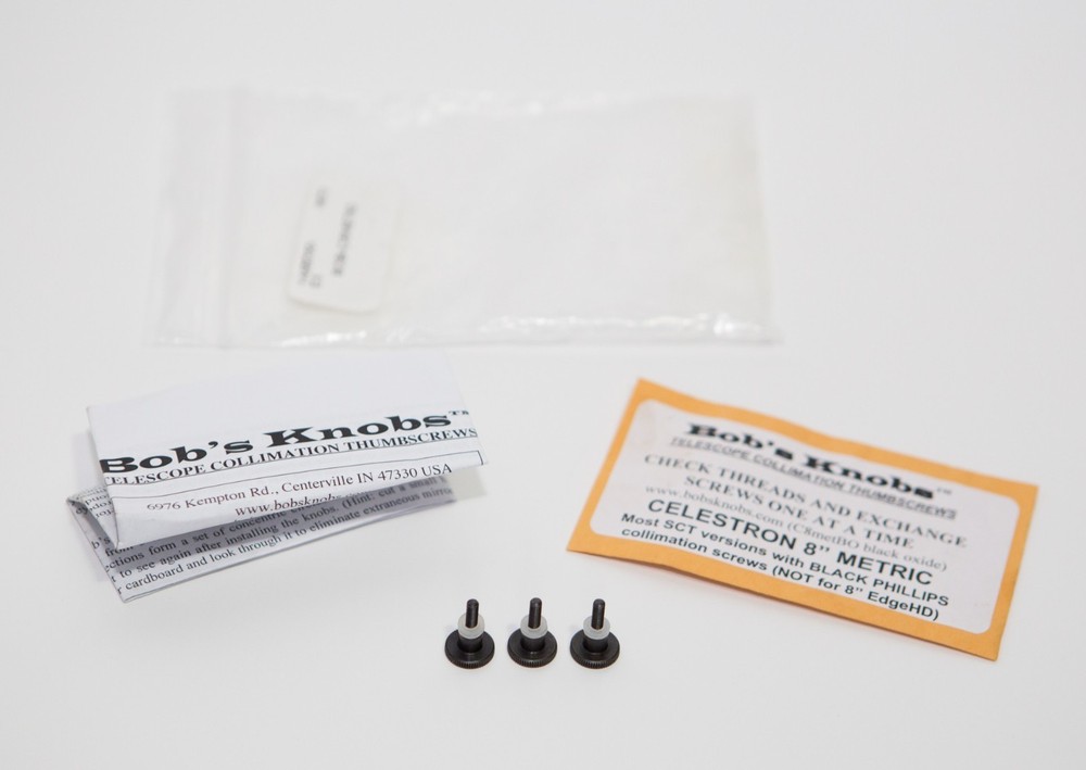 Bobs Knobs for C8 SCT Telescope