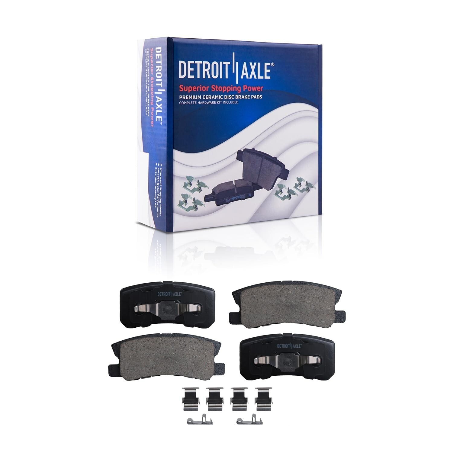 Front and Rear Ceramic Brake Pads for Chrysler 200 Dodge Avenger Jeep Compass