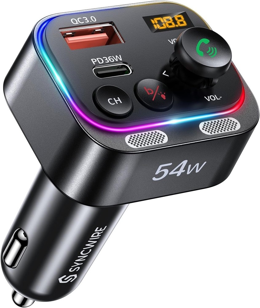 LED Display Bluetooth FM Transmitter with Fast Charging & Enhanced Sound Quality