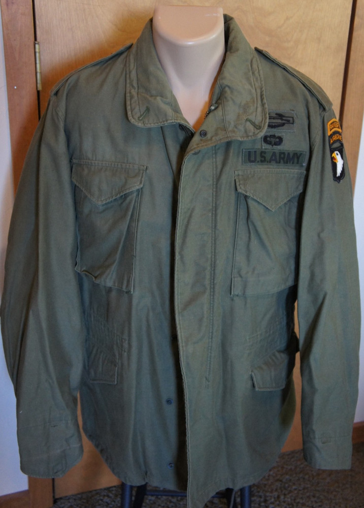Authentic US Army Airborne RANGER Field Jacket Dated 1978 Size Medium Regular