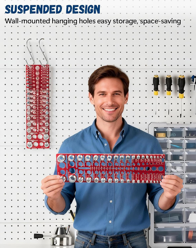 57pc Nut & Bolt Thread Checker, SAE & Metric, Drill Gauge Set