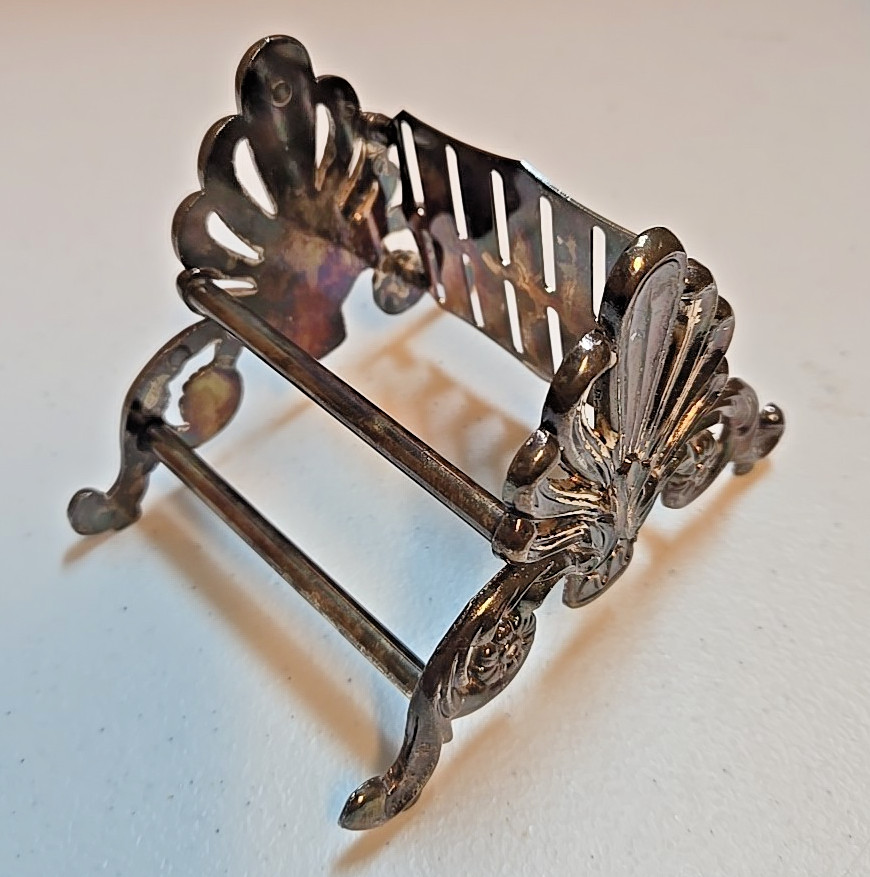 Vintage Ornate Silverplate Formal Knife Rack for 12