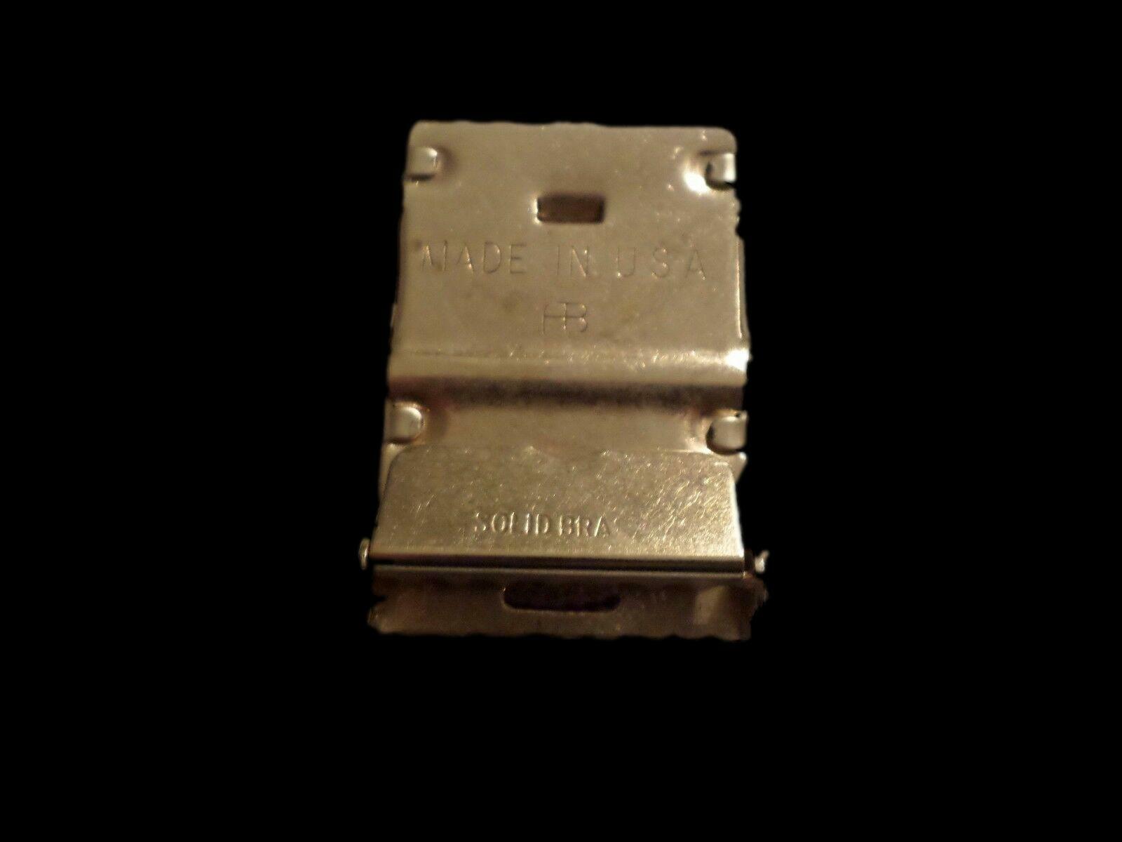 U.S MILITARY OD GREEN WEB BELT WITH SOLID BRASS BUCKLE U.S.A MADE 54" HEAVY WEB