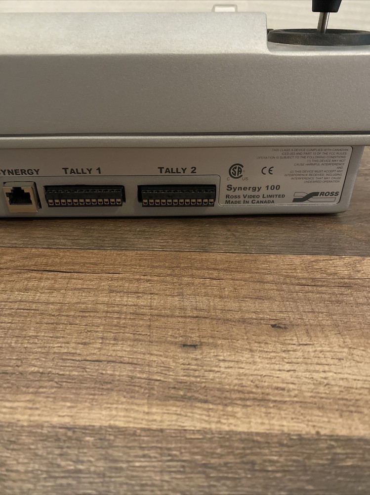 Ross Synergy 100 Switcher Control Panel - S100 C.P. Controller Power UNTESTED