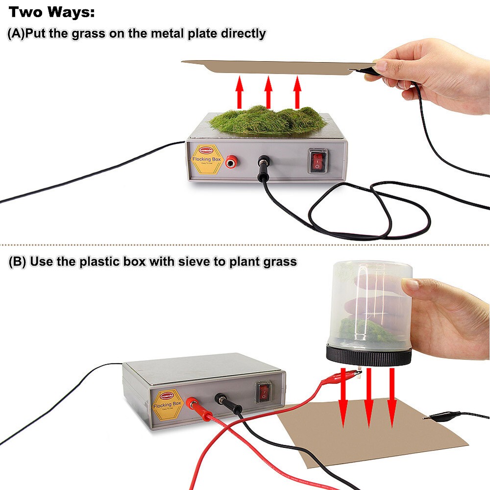 Evemodel Flocking Box Static Grass Flocking Applicator Machine Model Tool GJ08