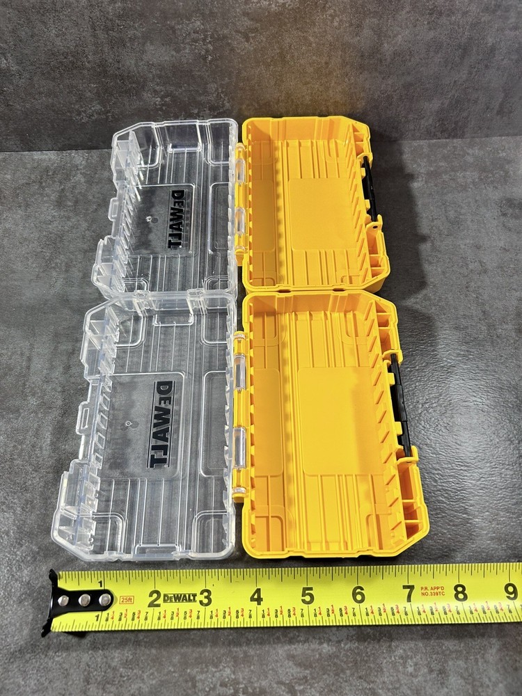 2 DEWALT Tough Case Drill Bit Tip Storage Organizer STACKABLE INTERLOCKING