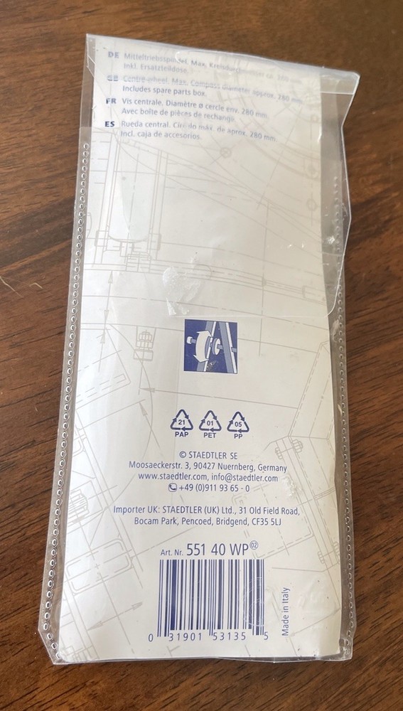 Staedtler Mars Comfort 551 Precision Compass Drawing Tool Complete