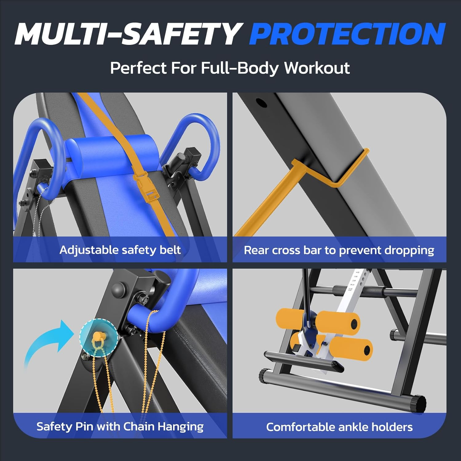 YOLEO Gravity Inversion Table for Back Pain Relief 2026 New Inversion Table W/Lu