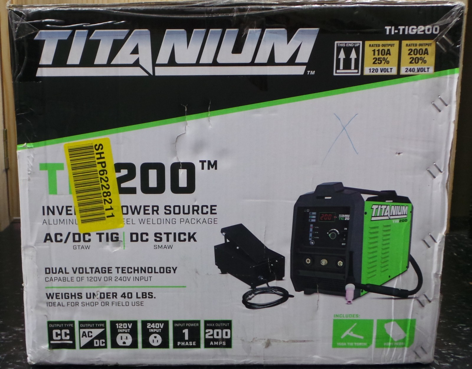 TITANIUM TI-TIG200 Professional AC/DC TIG Welder 120V or 240V Input -56825 - NEW