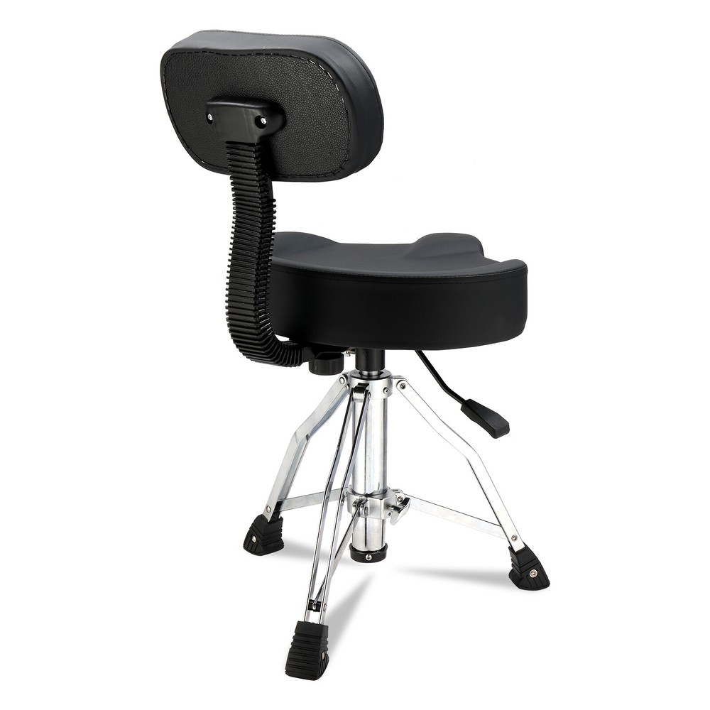 Drum Throne with Backrest Hydraulic Drum Stool Adjustable Height for Drummers