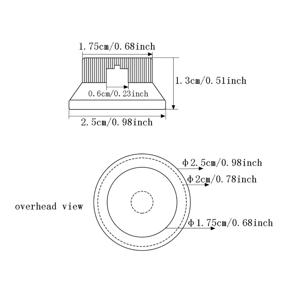 4x Metal Bass Guitar Knobs Hat Shape Flat Top Volume Tone Control Knobs Silver