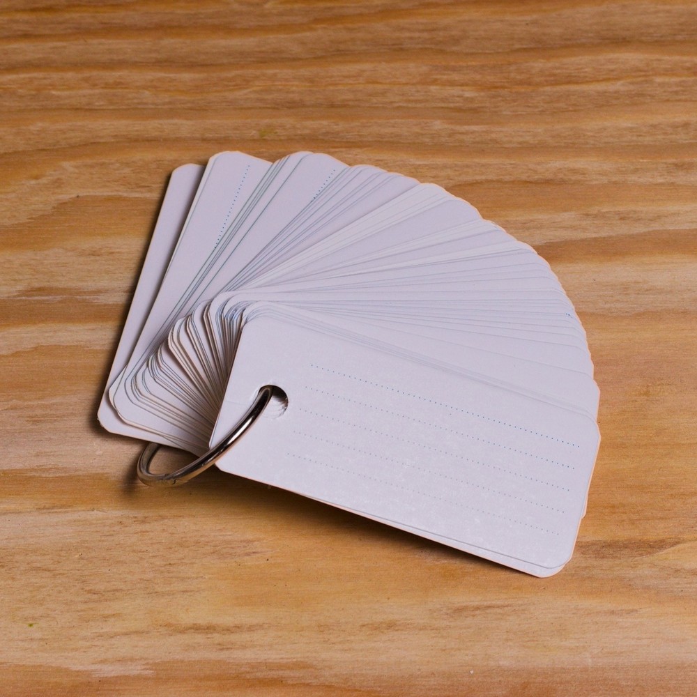 1000Pcs Blank Flash Cards for Studying Bookmark Learning-2.8 x 1.5"