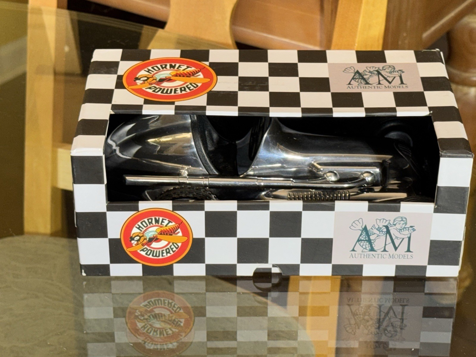 Hornet 1930s Tether Car Model 9.75" Aluminum Replica Racing Spindizzy New