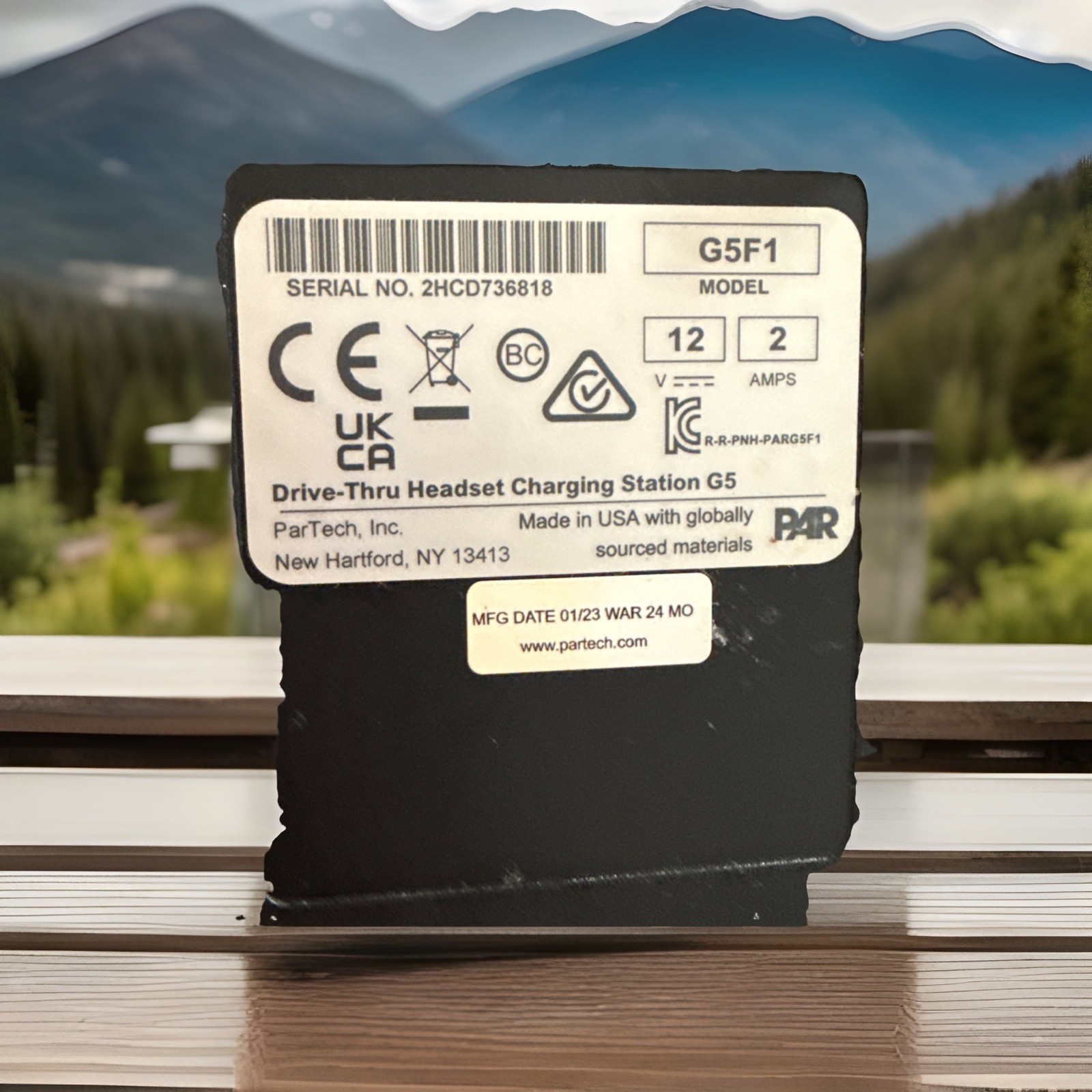 3M PAR G5 Drive Thru 5 Slot Battery Charger +5 Wireless Headset Charge Bays G5F1