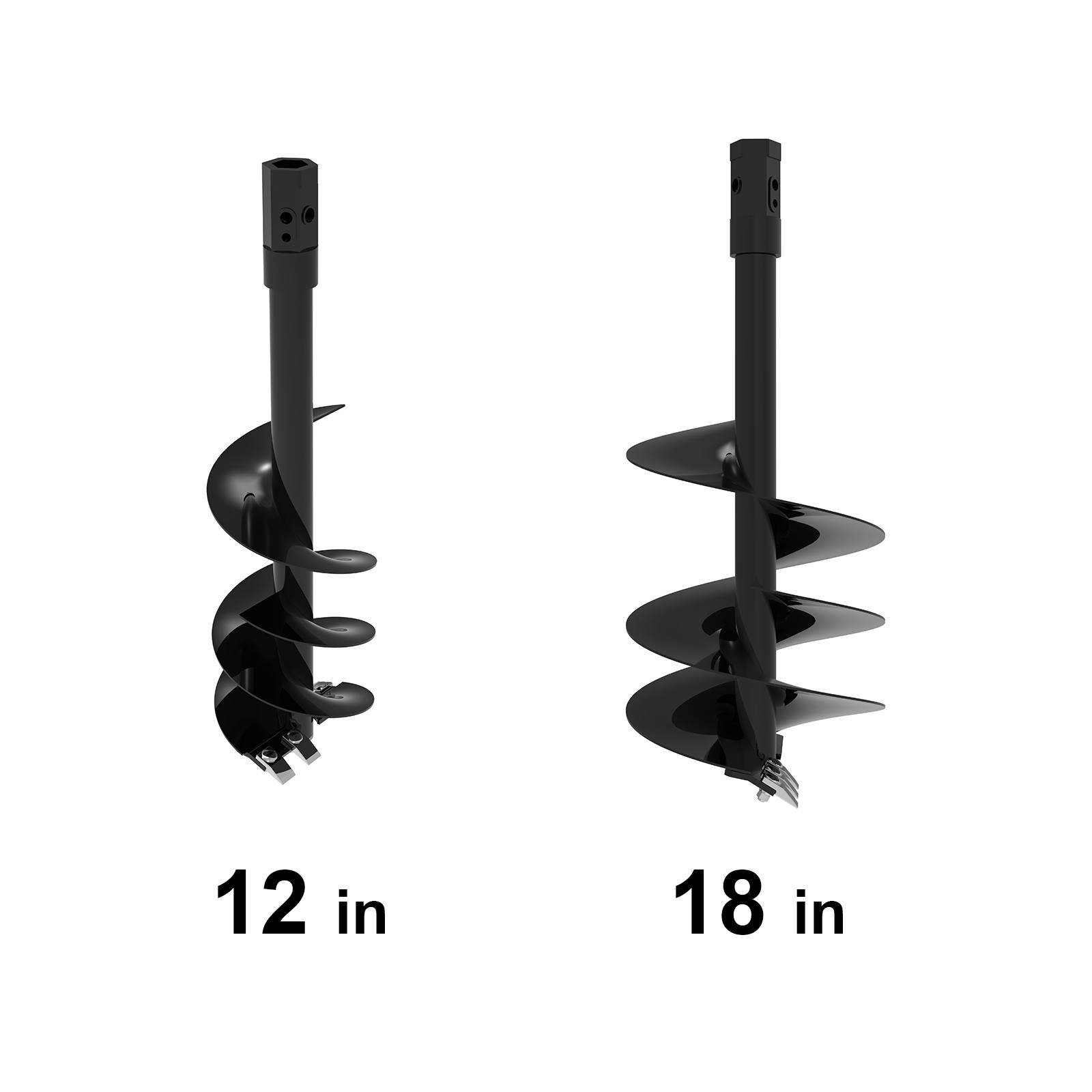 Wolverine Skid Steer Attachment Auger Post Hole Hydraulic Digger 12” & 18” Bits·