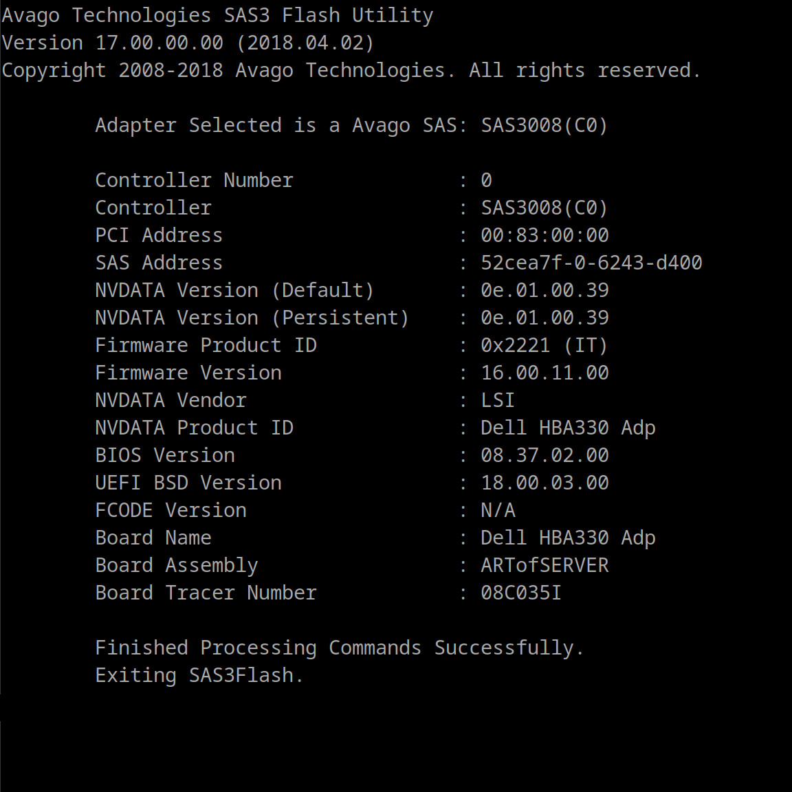 Dell TD2NM H330 12Gbps SAS PCI-E 3.0 with HBA330 P16 IT mode ZFS TrueNAS unRAID