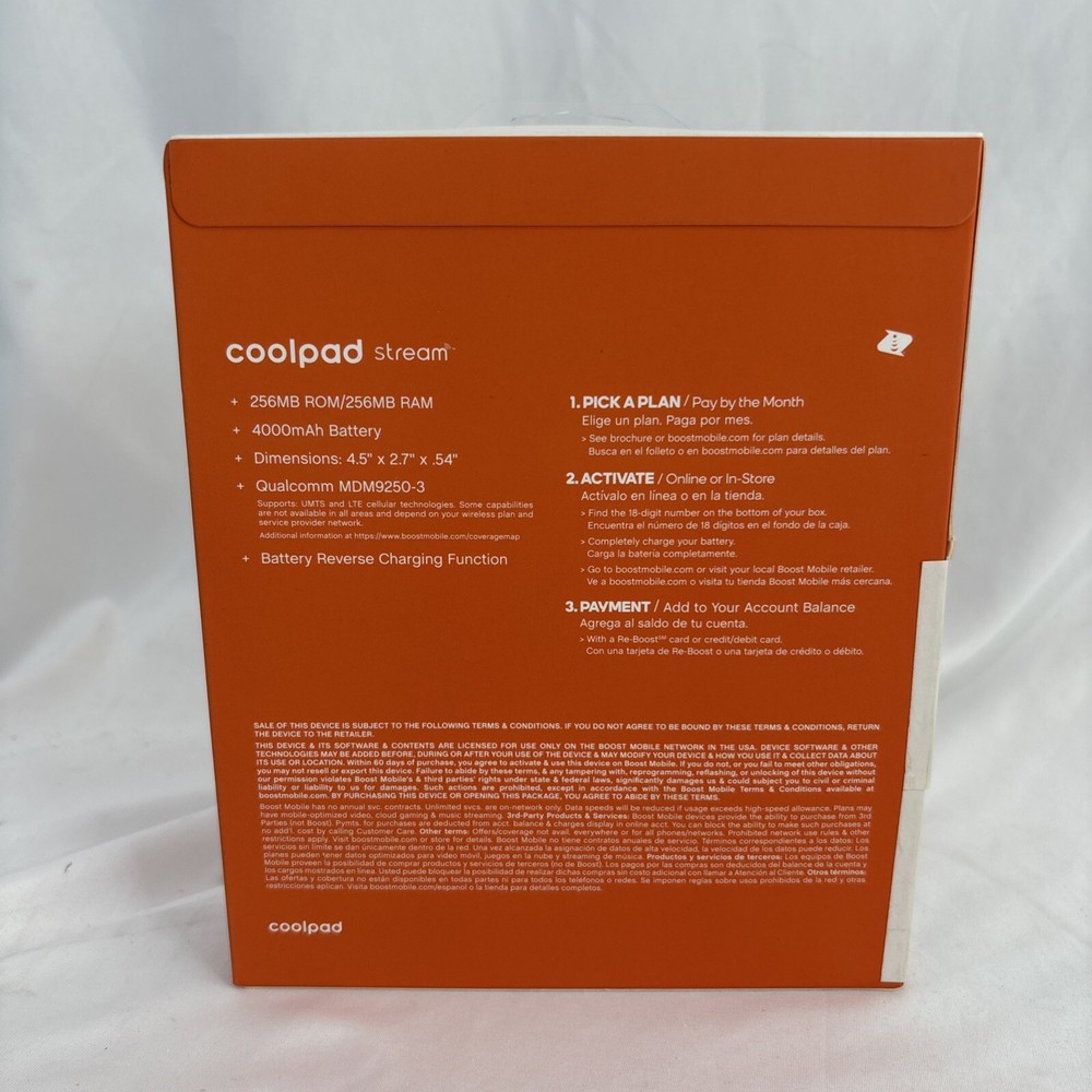 Wireless Wifi Coolpad Stream by Boost Mobile Expanded Data Network Device SEALED