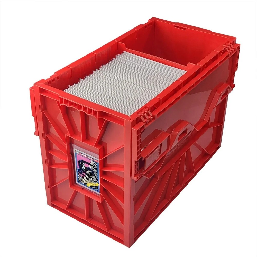 1 BCW Short Comic Book Bin - Red Heavy Duty Acid Free Plastic Stackable Box