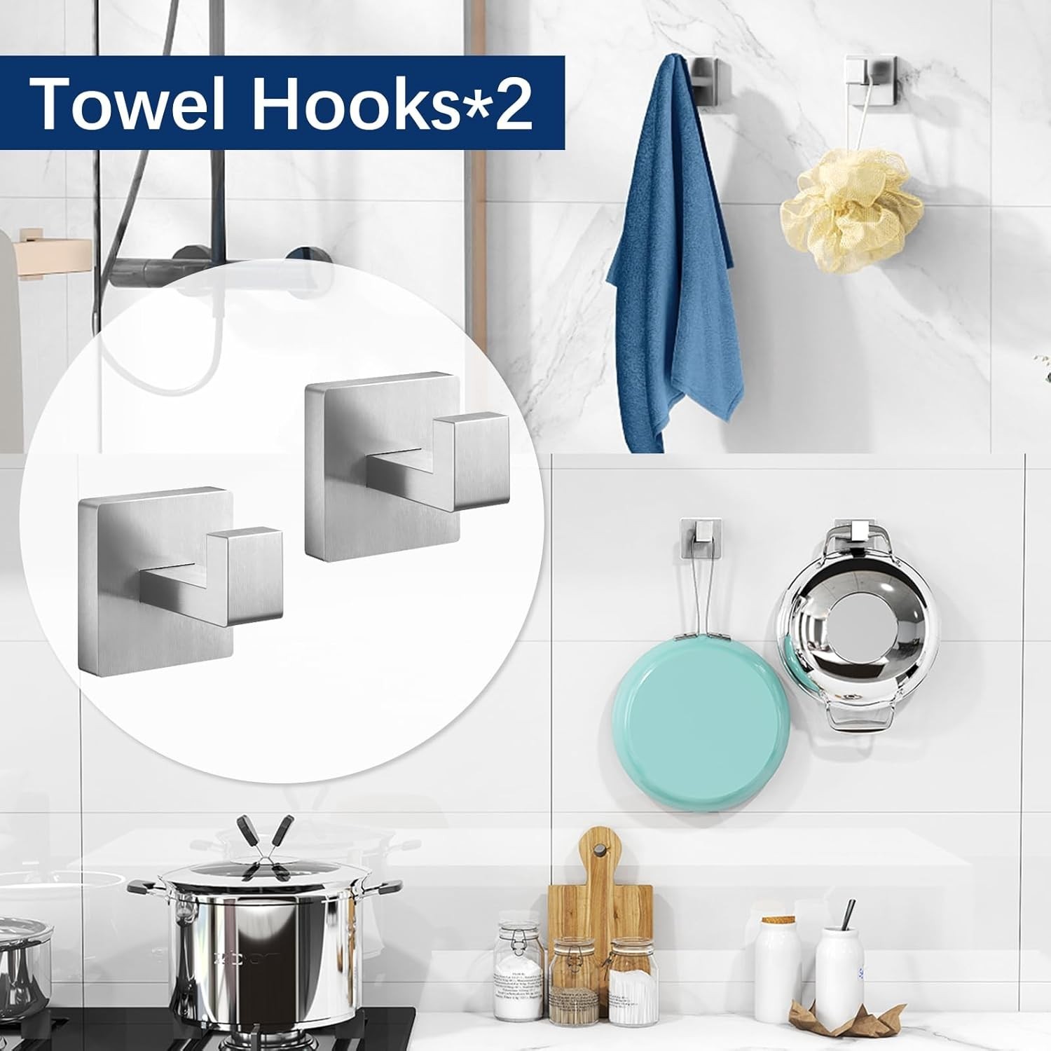 Bathroom Hardware Accessories Set,Stainless Steel Bath Towel Bar Set, Towel Rack