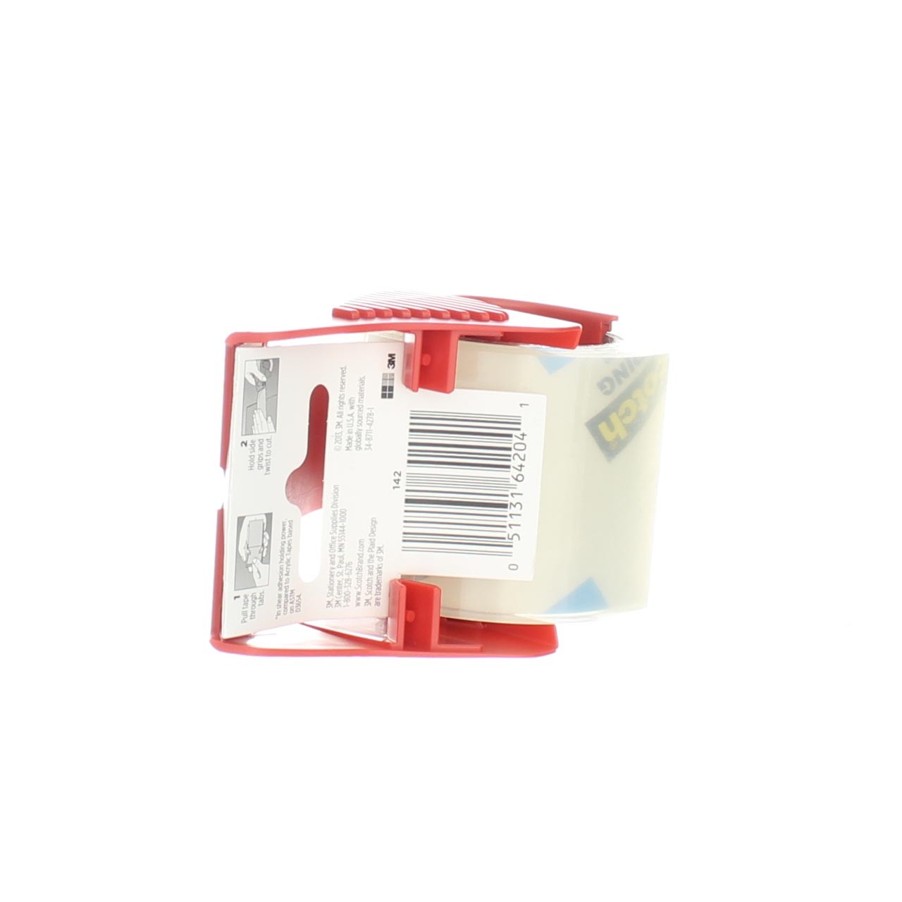 2 Pack Scotch Shipping Packaging Tape, Clear, Heavy Duty, 1.88in X 22.2yd