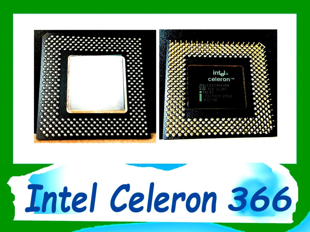 ✔️VINTAGE CPU ✔️  Intel Celeron ✔️ 366MHz Socket 370 Processor ✔️ for RETRO PCs