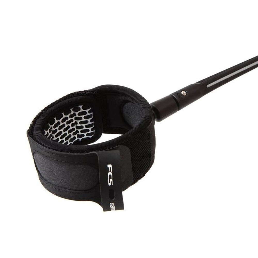 FCS Essential Comp Leash White-Black 6ft0in