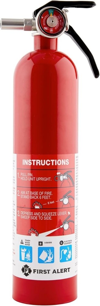 Durable 2PACK Home1-2 Fire Extinguisher: Rechargeable & Coast Guard Approved