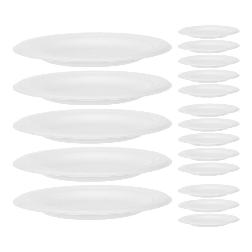 100 Pcs Lunch Round Tray for Coffee Table