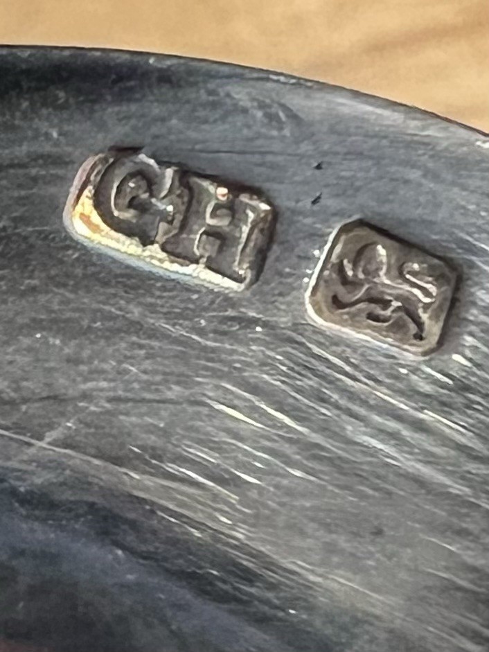 Antique Sheffield England Sterling Silver Mustard Pot With Glass Liner