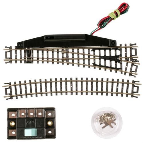 Atlas #2701 Right Remote Standard Switch Track - Code 80 Rails - N Scale