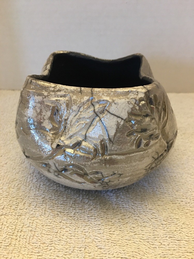 Raku Art Pottery Signed Dish/Bowl/Vase