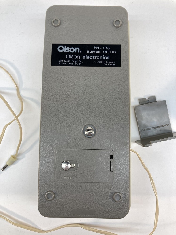 OLSON ELECTRONICS TELEPHONE AMPLIFIER PH-196 ORIGINAL BOX- Not Tested