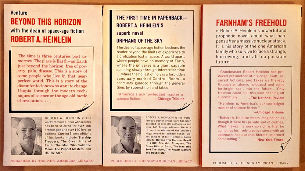 Robert Heinlein - 3 vintage paperbacks