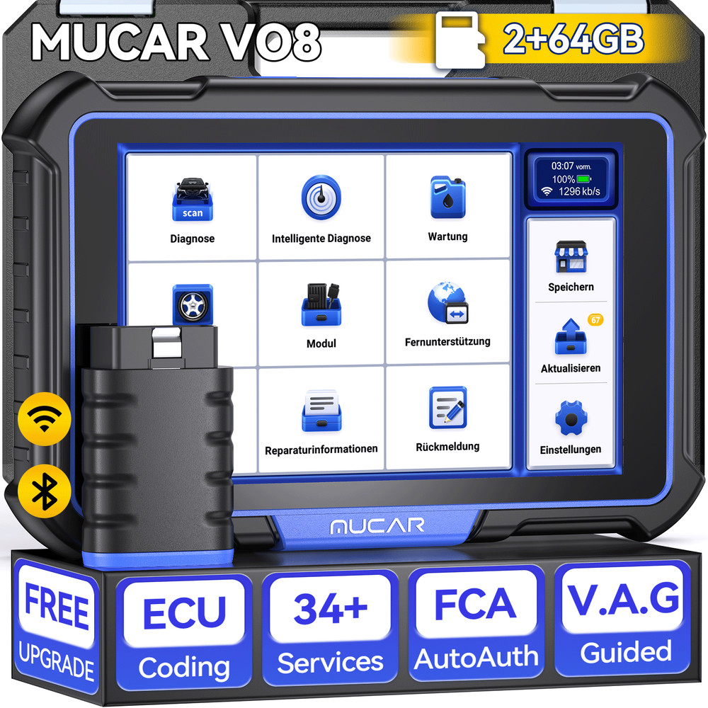 MUCAR VO8 Auto OBD2 Scanner Bi-Directional K~y Coding All System Diagnostic Tool