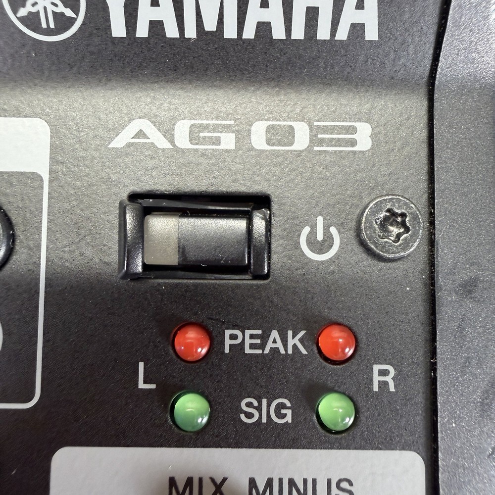 YAMAHA AG03 MK2 Black 3-Channel Mixing Console Computer Audio Interface READ