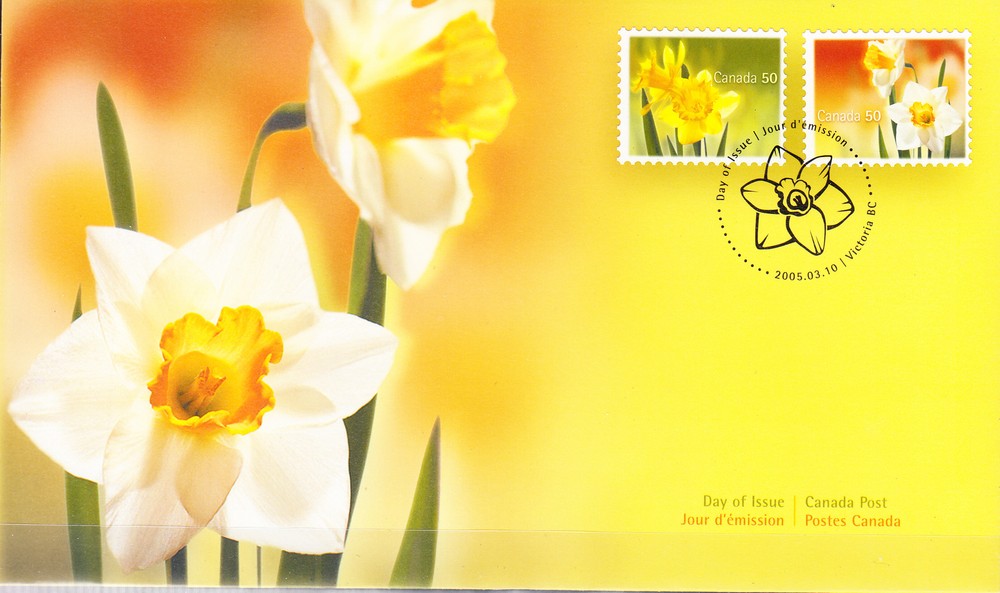 W CANADA 2092-2093 FDC DAFFODILS