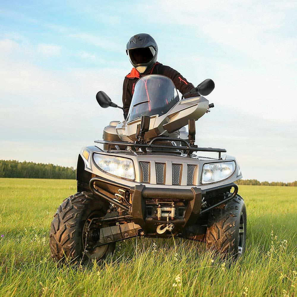 ATV Universal Rear View Side Mirrors With 7/8" Handlebar Mount For Honda Yamaha