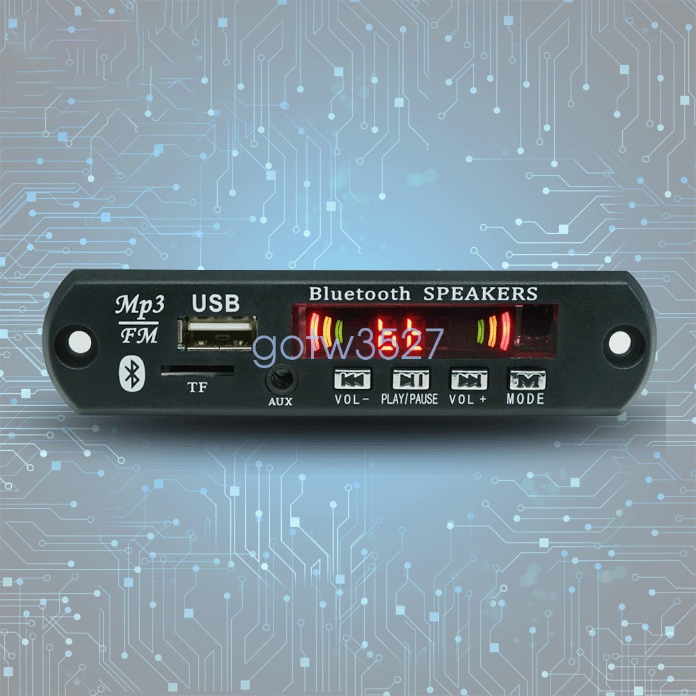 DC12V Bluetooth MP3 WMA Decoder Board Audio Module Car 2*15W Amplifier USB TF FM