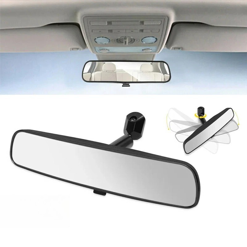 Universal Inner Inside Interior 10 Inch Rearview Rear View Mirror + Adhesive Kit