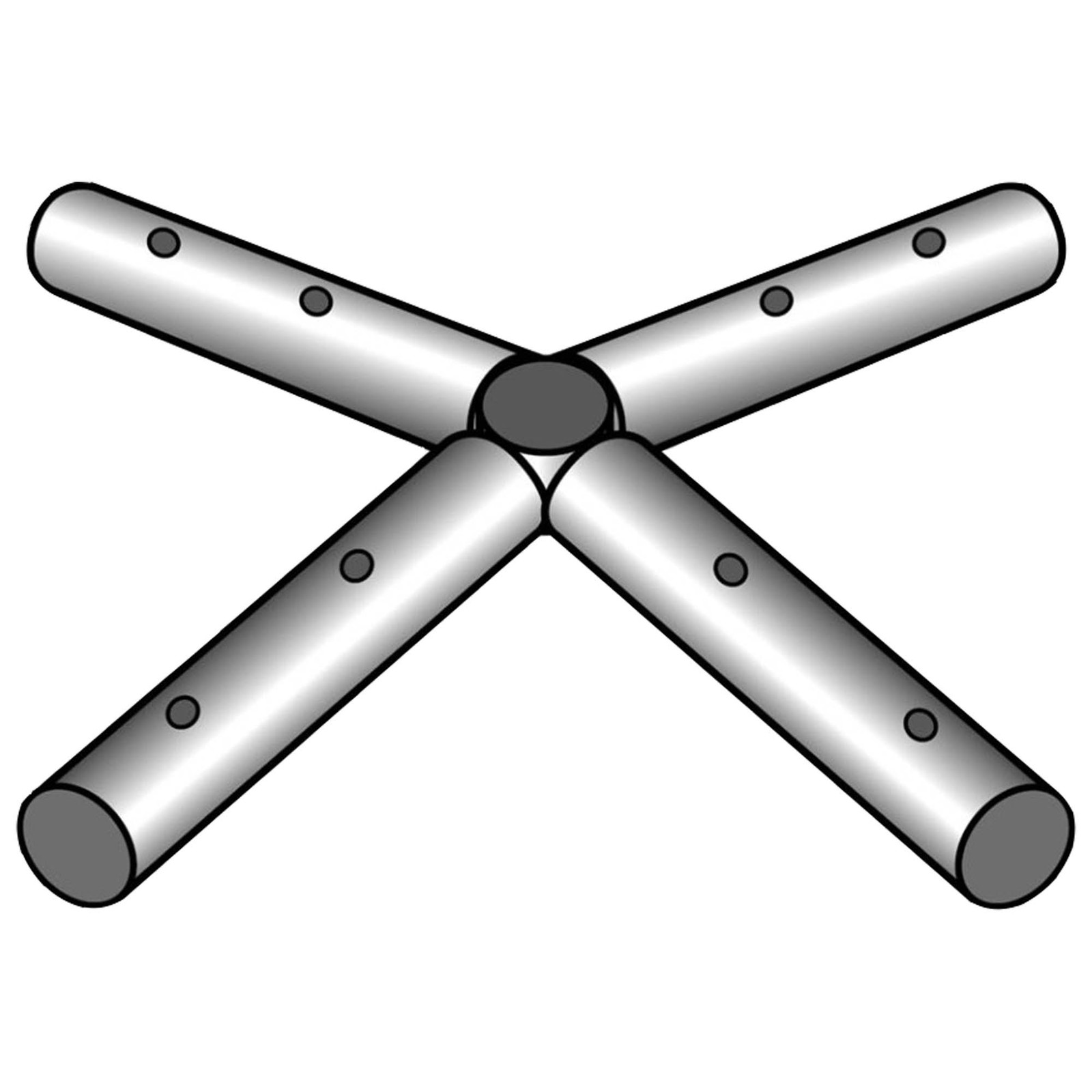 Four Way Crown 10x10 and 15x15 West Coast Frame Tent Replacement Fitting Part